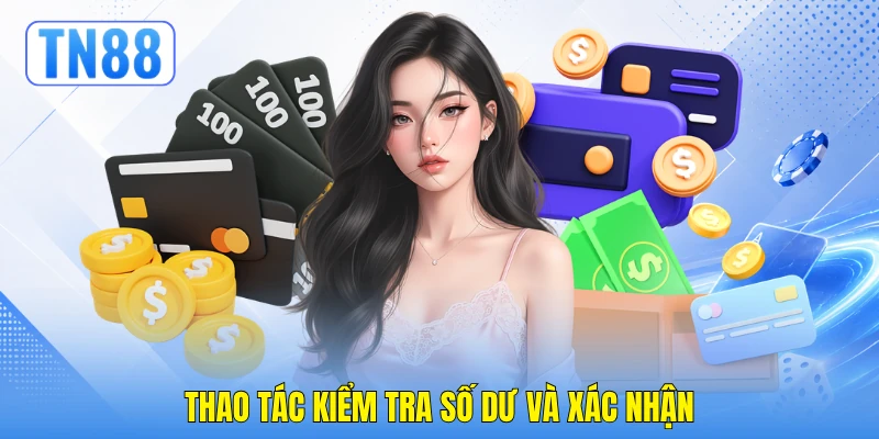 Thao tác kiểm tra số dư và xác nhận Thao tác kiểm tra số dư và xác nhận